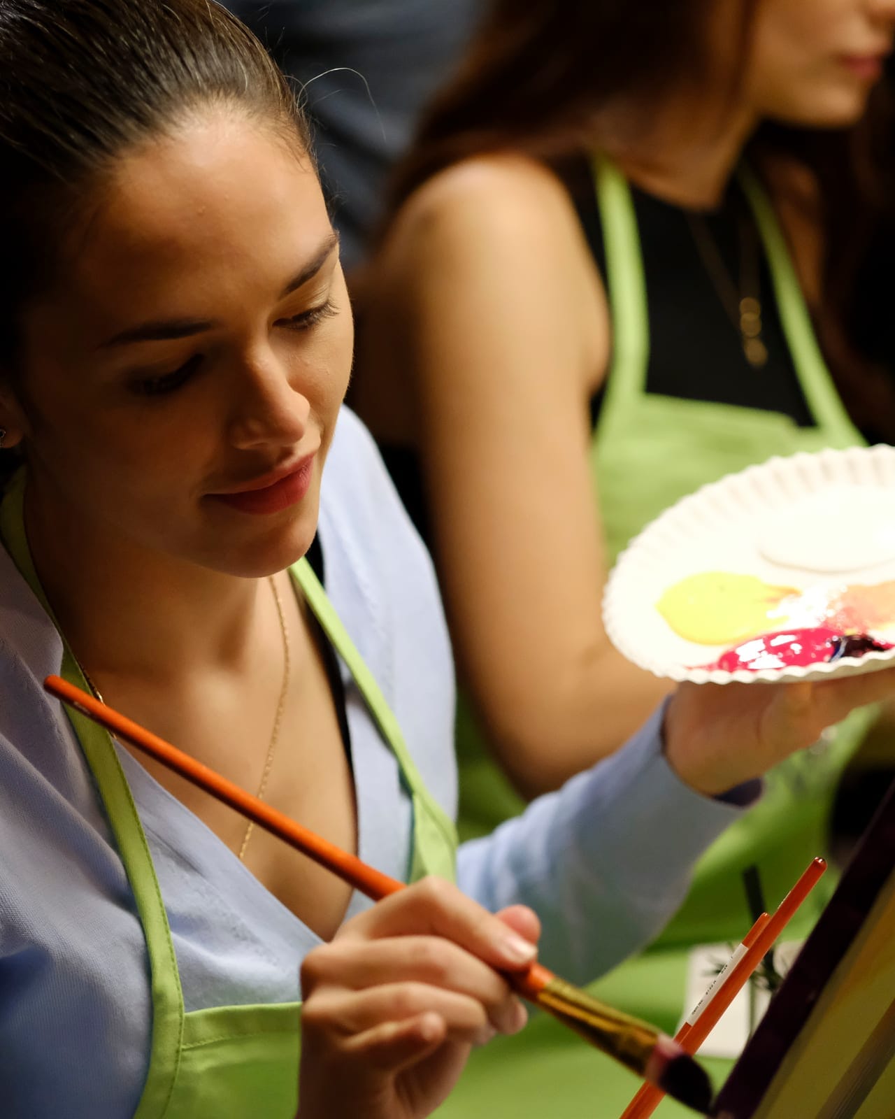 Hummingbirds over Lavenders — sample photo from a paint nite event