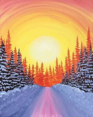 Snowmobile Trail at Boston Pizza Milton — Painting