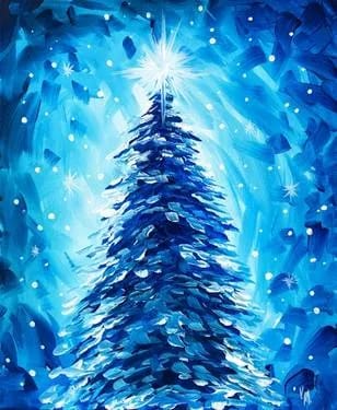 Magical Christmas Night at Kellys Orchard — Painting