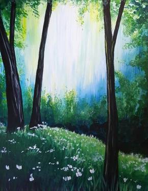 Saturday Morning Woods — Painting