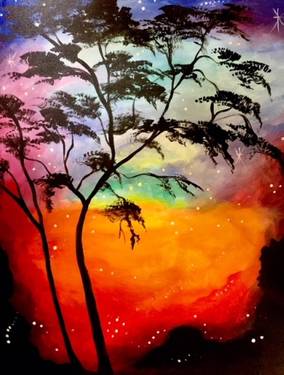 Colorful Sunset Sky — Painting