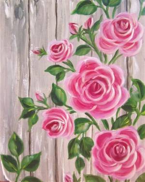 Barnyard Roses at Murphy's Irish Pub — Painting