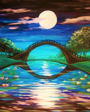 Moonbeam Bridge Paint and Sip Peoria  — Painting