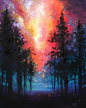 magical sunset — Painting