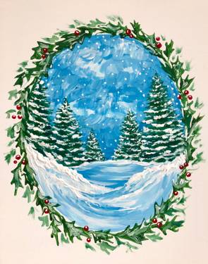 "Happy Holly Days" — Painting