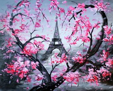 Sunday Heart Of Eiffel — Painting