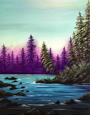Violet Forest at South Restaurant + Coffeehouse — Painting