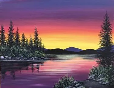 Lake Of The Woods at Broadway Bar and Grill Portobello — Painting