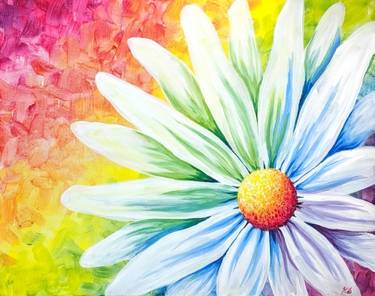 Rainbow Daisy — Painting