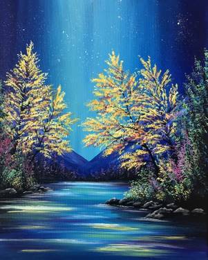 Dark Autumn at Diana's Oyster Bar - Markham — Painting