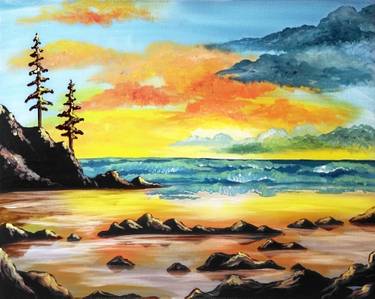 Ocean Sunset — Painting