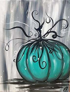 Tempting Teal Pumpkin — Painting