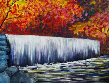 Autumn Waterfall ii — Painting