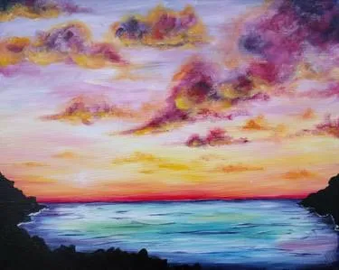 Happy Place III at Broadway Bar and Grill Portobello — Painting