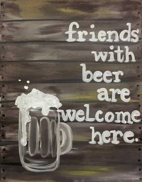 Friends with Beer — Painting