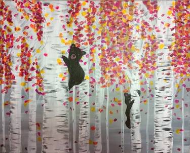 Bears in the Forest — Painting