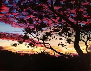 Desert Sunset at Ye Olde Sonoma Public House  — Painting