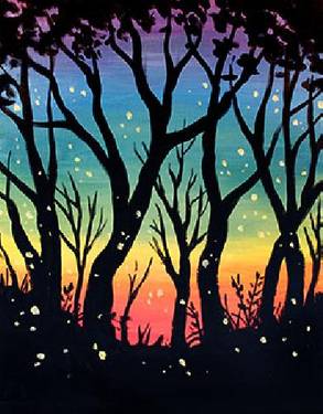 Rainbow Twilight — Painting