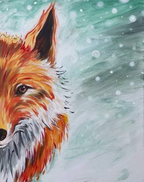 Paint Nite: Bokeh Fox — Painting