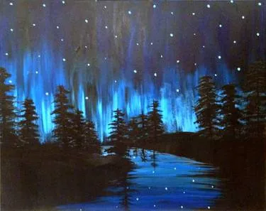Aurora on the River at South Restaurant + Coffeehouse — Painting