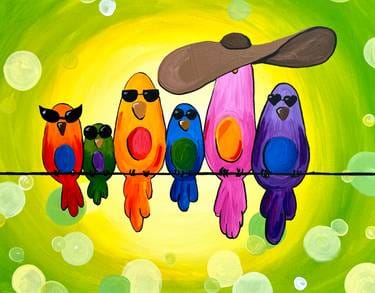 Summer Birds — Painting