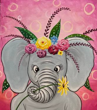 Saturday Elephant Elegance — Painting