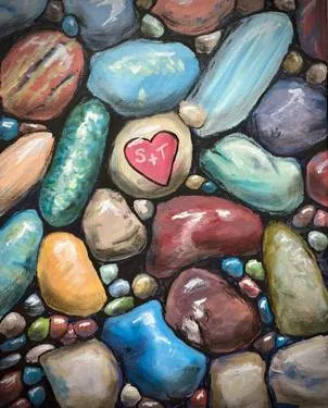 Rock Garden Virtual Paint Nite — Painting