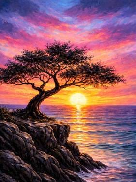 Cliff of Light — Painting