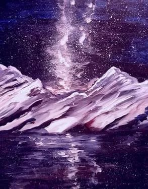 Snowy Galaxy at Café Olé Restaurant & Cantina | Boise Towne Square — Painting