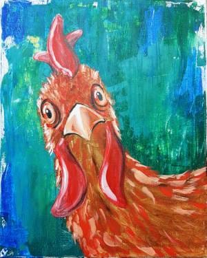 Curious Chicken — Painting