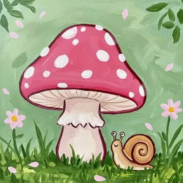 Spring snail at Tap & Table — Painting