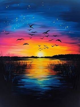Paint Nite Brunch Time Show @ The Hub  Copy — Painting