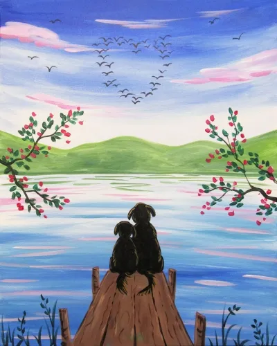 Doggy Love On The Dock