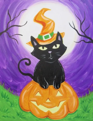 Kitty Witch In A Pumpkin