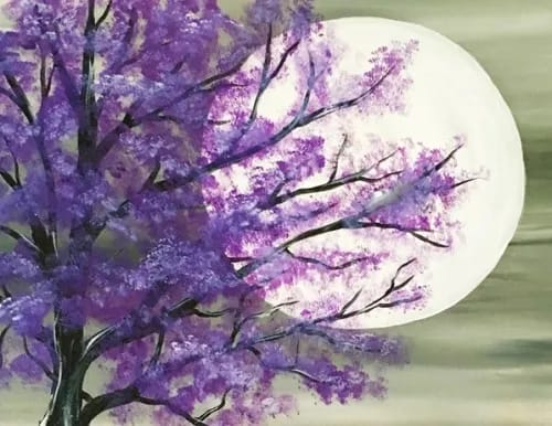 Purple Tree in Moonlight