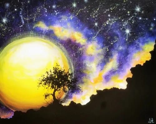 Moonlit Desert Tree
