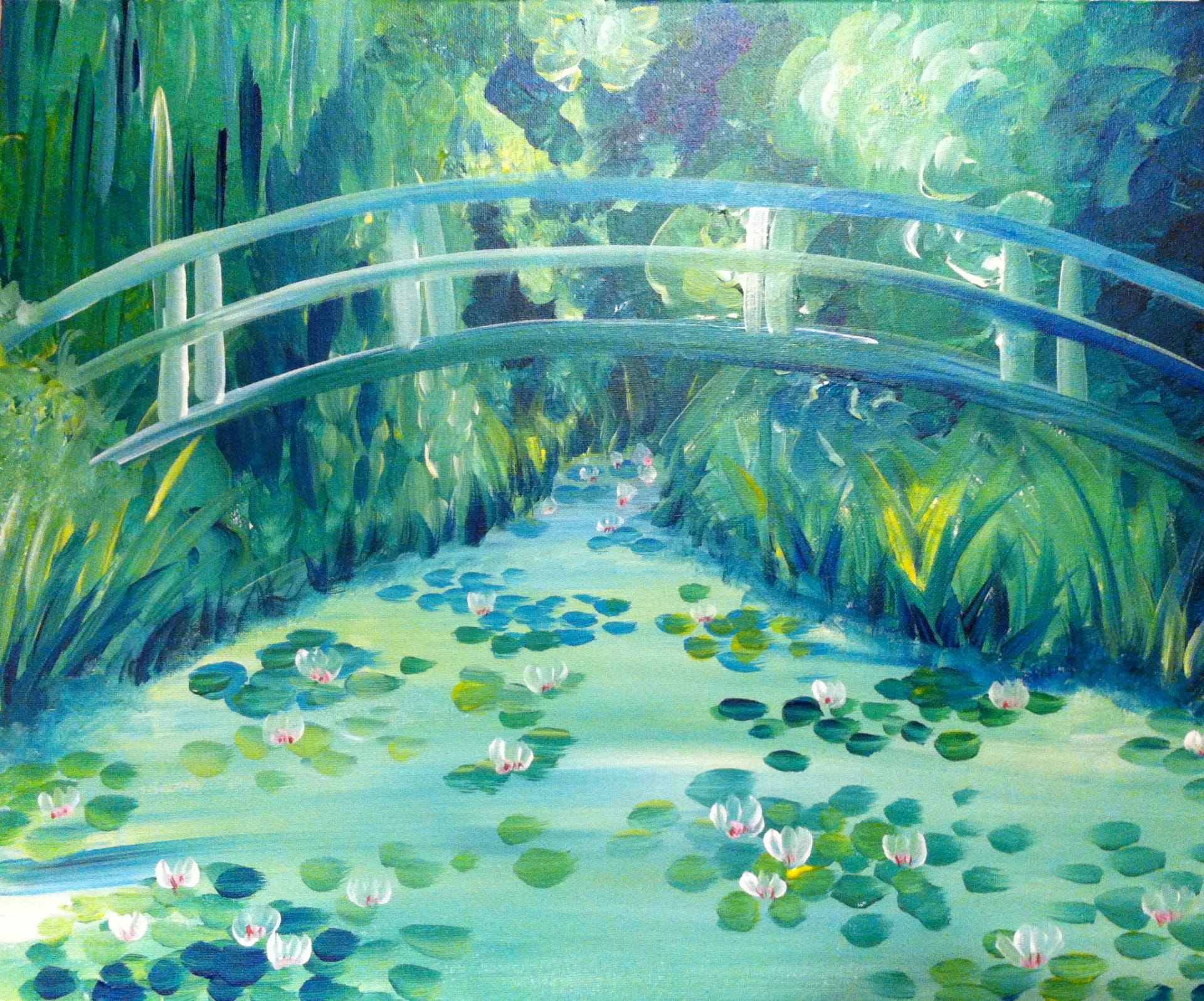 Monet's Acrylic Waterlilies