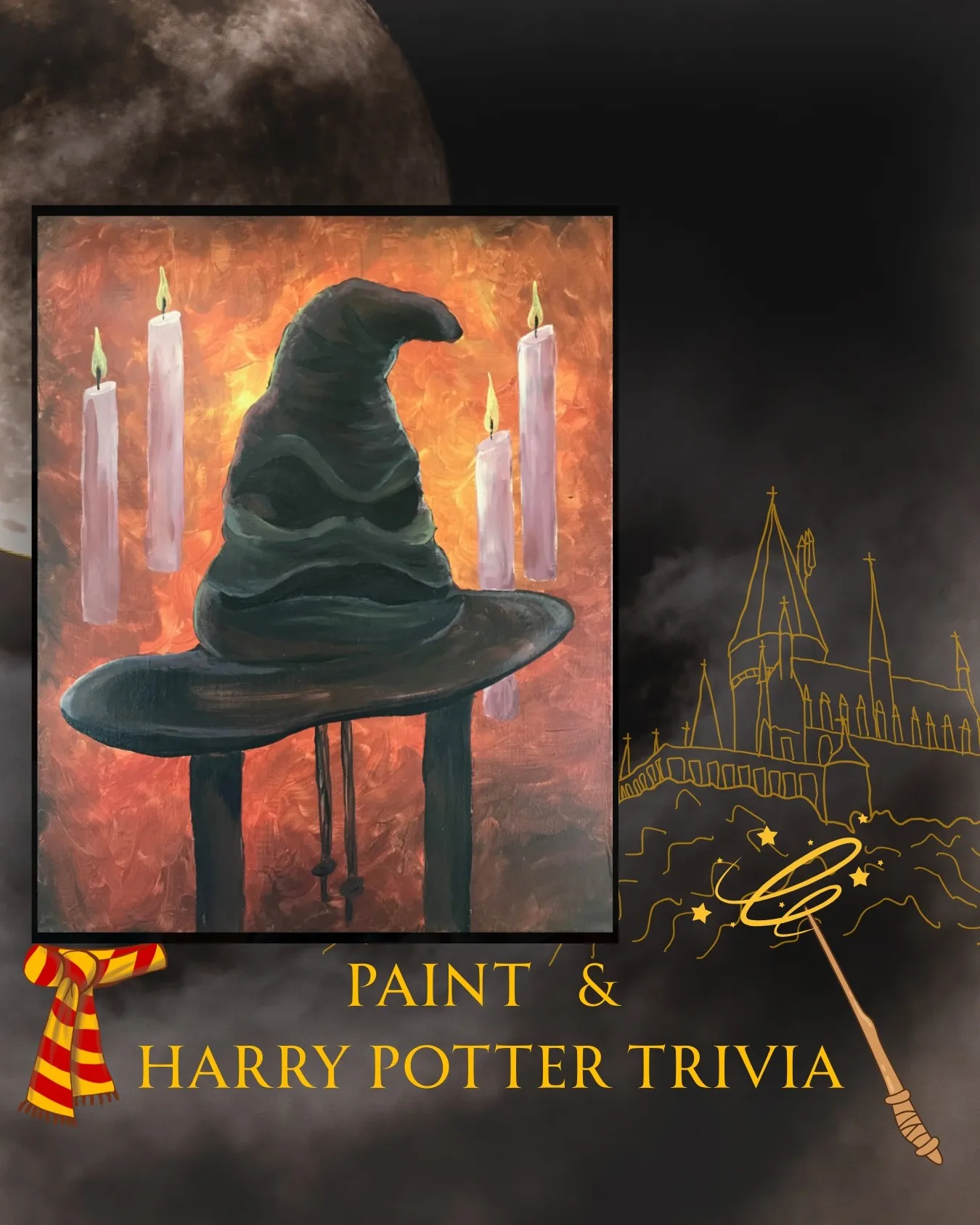 "Wizardly World" Paint & Trivia at Grafted Cellars Winery & Restaurant — Painting