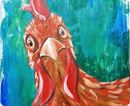 Paint and sip experience featuring paintings and group activities