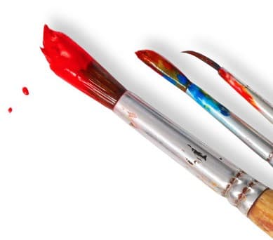 PaintNite paintbrush and art supplies for on-demand events