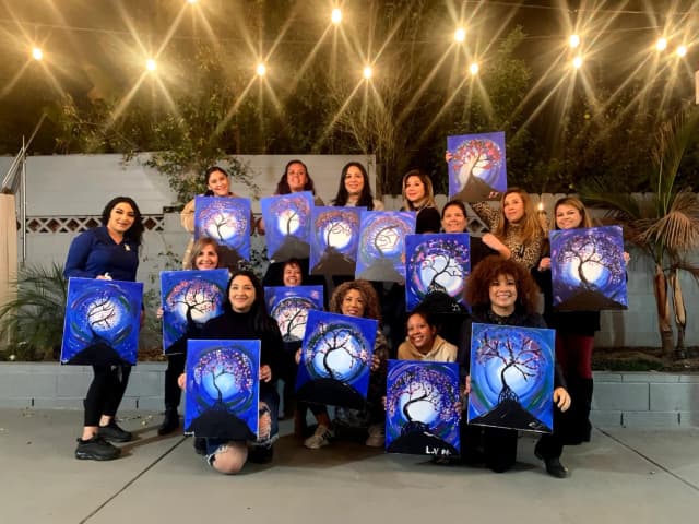 Paint Nite with Lia painting 4