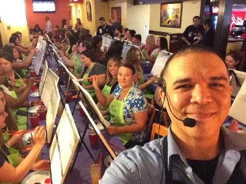 Brandon Dumlao, Paint Nite artist in Brentwood