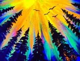Glow in the Dark BLACKLIGHT Forest thumbnail