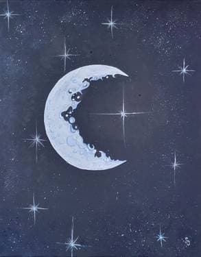 Midnight Waning - Paint and sip event at The Tap Yard in MILWAUKEE, WI - PaintNite.com