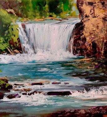 Waterfall River at Perch + Plow — Painting