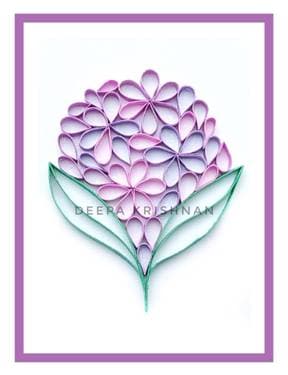 Hydrangea - Paper Quilling with Deepa Krishnan