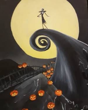 Ladies' Night! Wednesday Girl's Night Out at The Hill, Halloween Paint Nite in Manchester NH — Painting