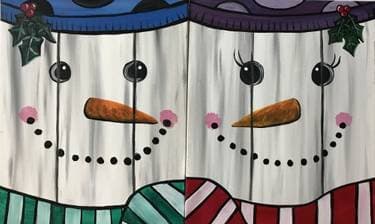 Palette Snowmates Partner Painting - Paint Nite event in Pittsburg, CA