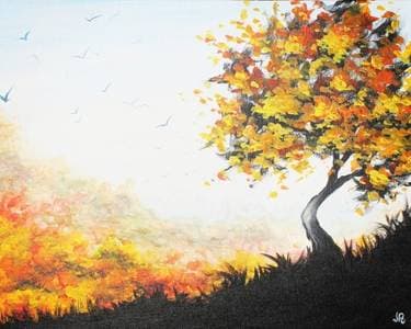 Fall Mirage - Paint Nite event in Columbia, MD
