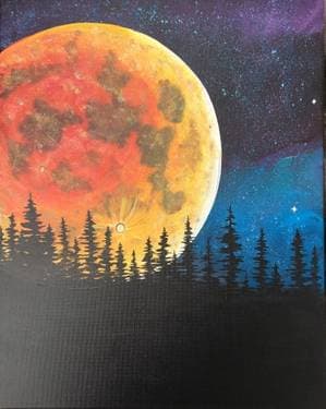 When the Moon Hits Your Eye - Paint and sip event at Novotel Toronto Centre in Toronto, ON - PaintNite.com